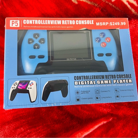 Controllerview Retro Console - Blue and Black